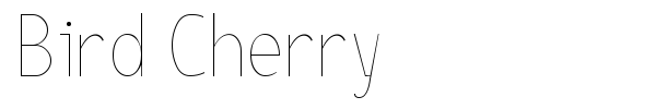 Bird Cherry font preview